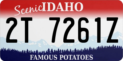 ID license plate 2T7261Z
