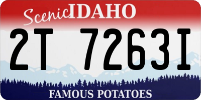 ID license plate 2T7263I