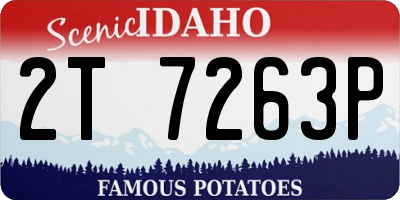 ID license plate 2T7263P