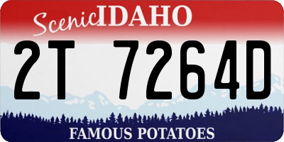 ID license plate 2T7264D