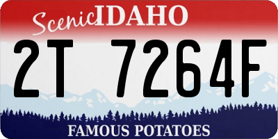 ID license plate 2T7264F