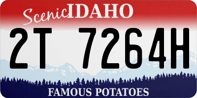 ID license plate 2T7264H