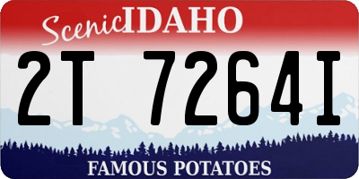 ID license plate 2T7264I