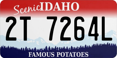 ID license plate 2T7264L