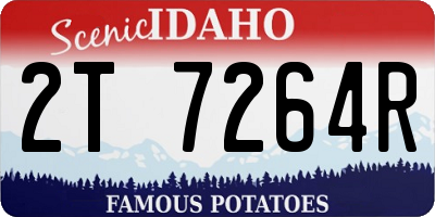 ID license plate 2T7264R