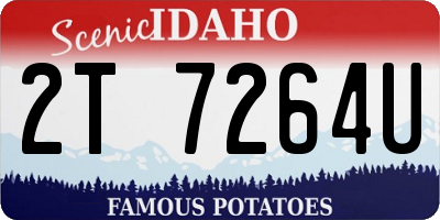 ID license plate 2T7264U