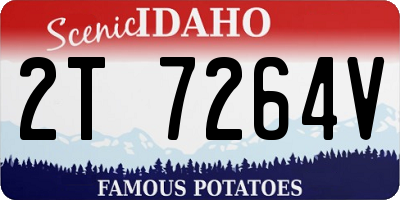 ID license plate 2T7264V