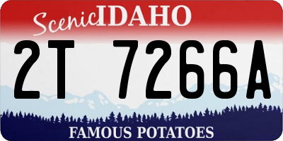 ID license plate 2T7266A
