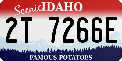 ID license plate 2T7266E