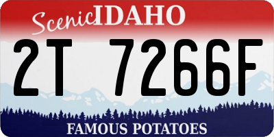 ID license plate 2T7266F
