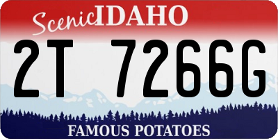 ID license plate 2T7266G