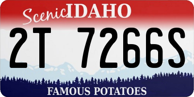 ID license plate 2T7266S