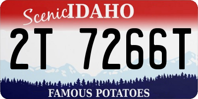 ID license plate 2T7266T