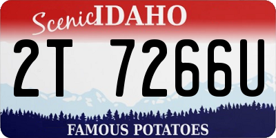 ID license plate 2T7266U