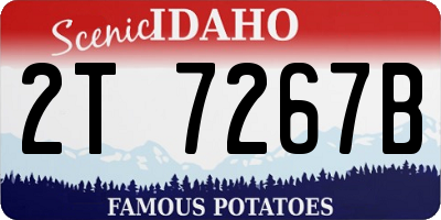 ID license plate 2T7267B
