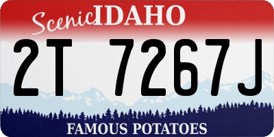 ID license plate 2T7267J