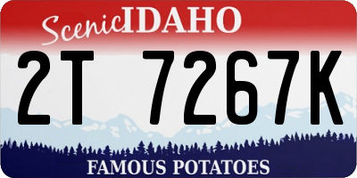 ID license plate 2T7267K