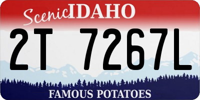 ID license plate 2T7267L