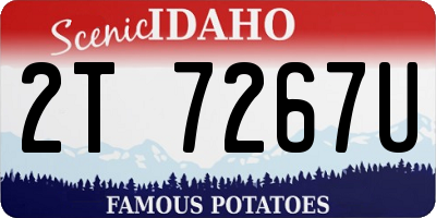 ID license plate 2T7267U