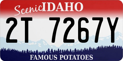ID license plate 2T7267Y