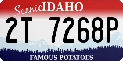 ID license plate 2T7268P