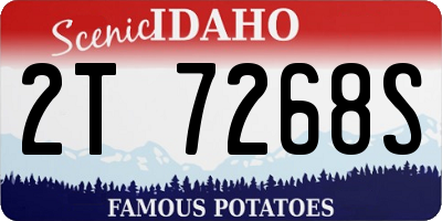 ID license plate 2T7268S