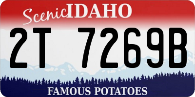 ID license plate 2T7269B