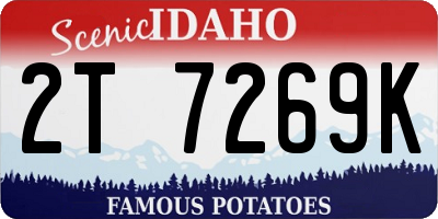 ID license plate 2T7269K