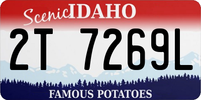 ID license plate 2T7269L