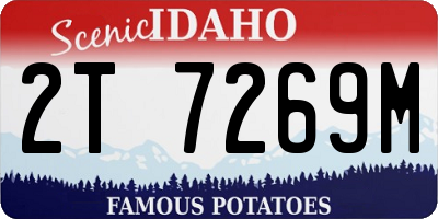 ID license plate 2T7269M