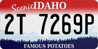 ID license plate 2T7269P