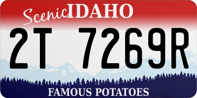 ID license plate 2T7269R