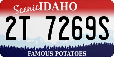 ID license plate 2T7269S