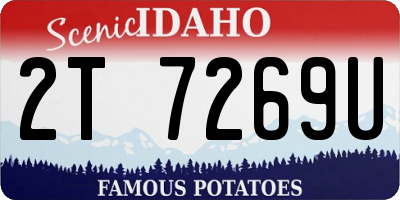 ID license plate 2T7269U