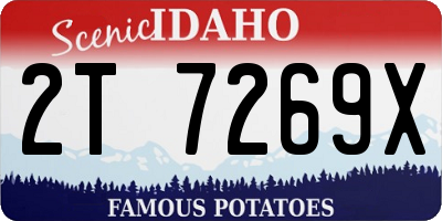 ID license plate 2T7269X