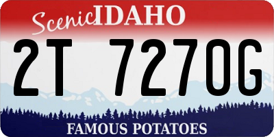 ID license plate 2T7270G