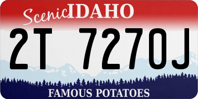 ID license plate 2T7270J