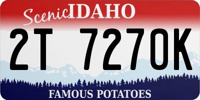 ID license plate 2T7270K