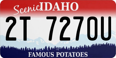 ID license plate 2T7270U