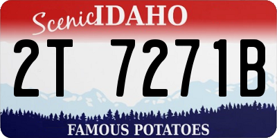 ID license plate 2T7271B