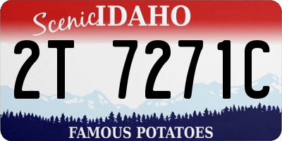 ID license plate 2T7271C