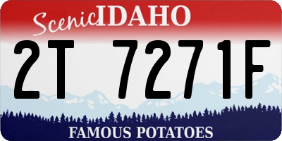ID license plate 2T7271F