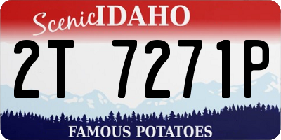 ID license plate 2T7271P