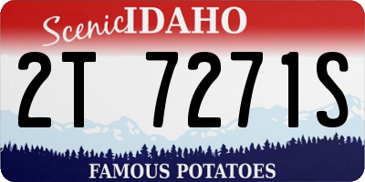 ID license plate 2T7271S