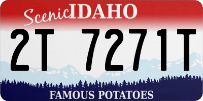 ID license plate 2T7271T
