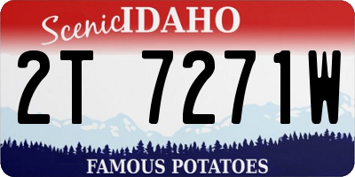ID license plate 2T7271W