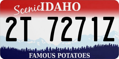 ID license plate 2T7271Z