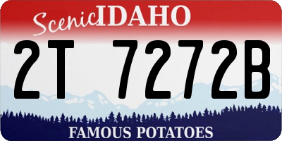 ID license plate 2T7272B