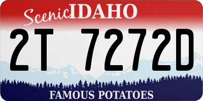 ID license plate 2T7272D