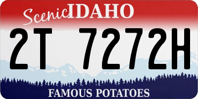 ID license plate 2T7272H